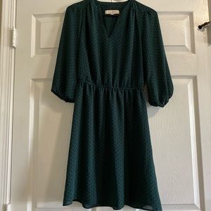 3/4 sleeve Loft dress. Size XS.